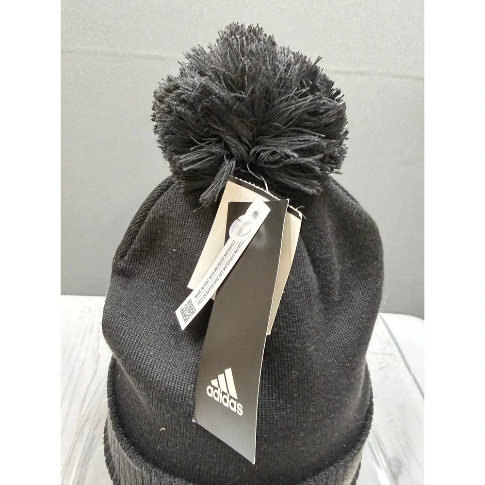 Adidas Beanie Unisex Black Ohio Valley Conference OVC Cuffed Pom‎ OSFM